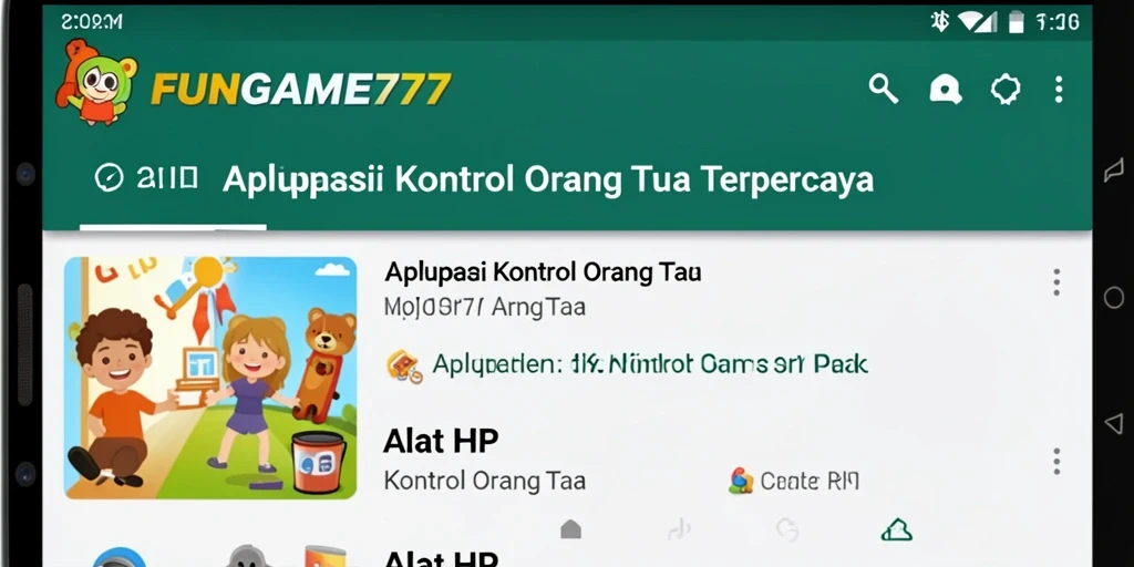 Antarmuka FUNGAME777 yang sederhana dan fungsional untuk kontrol orang tua.