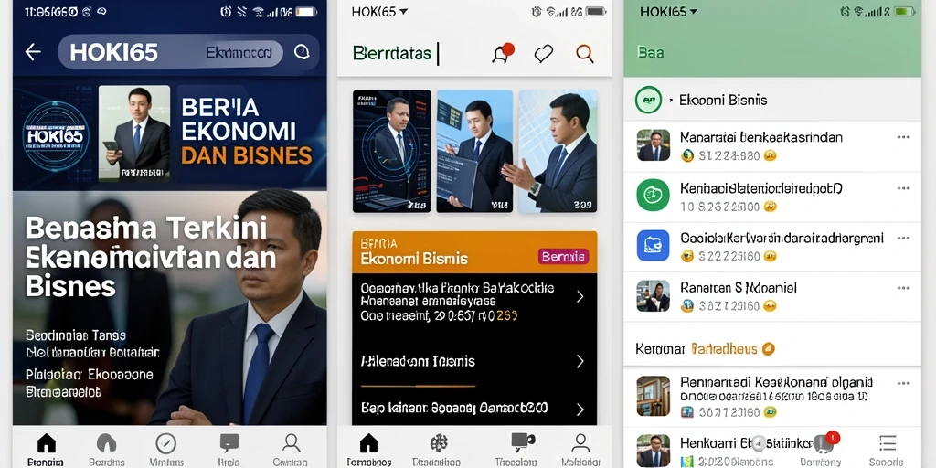 Antarmuka HOKI65 yang bersih dan mudah digunakan untuk berita ekonomi.