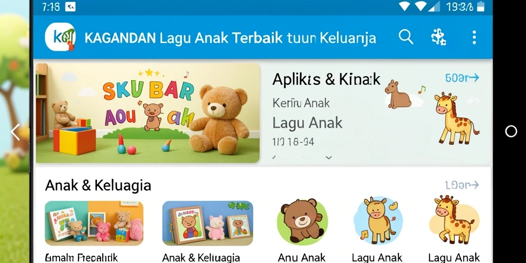 Antarmuka menarik KAGANDAN untuk anak-anak dengan berbagai lagu.