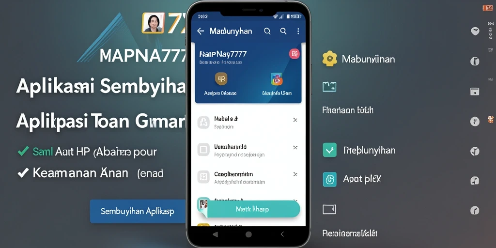 Antarmuka MAPNA777 menunjukkan fungsi menyembunyikan aplikasi dengan jelas.