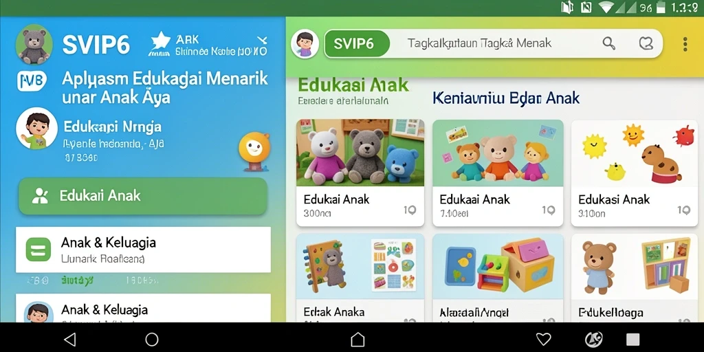 Tampilan antarmuka SVIP6 yang ramah anak dan edukatif.